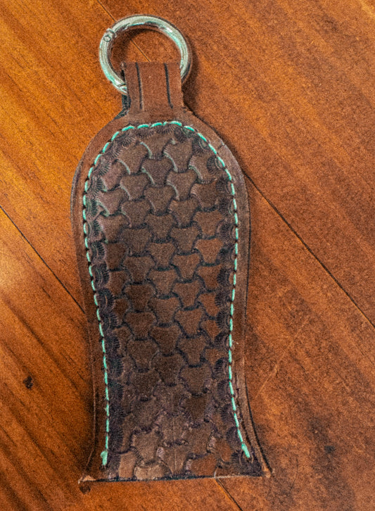 Hampton Leathers Hand-tooled Leather Skillet Handle Cover